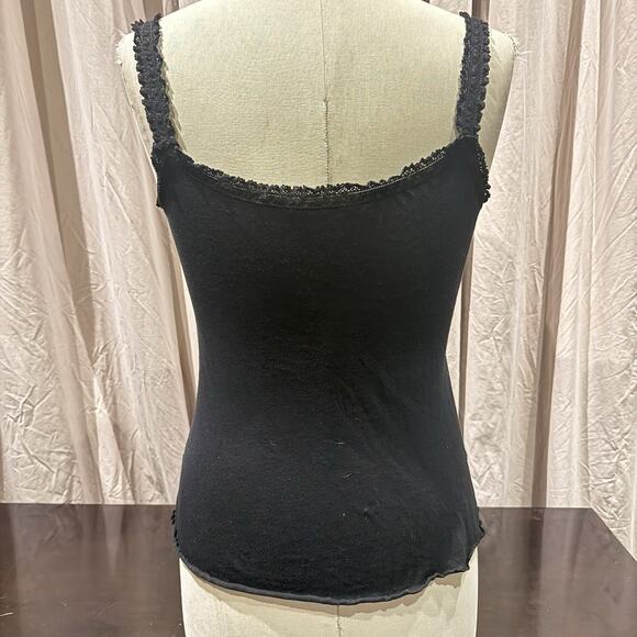 Ann Ferriday VTG Stock Cotton Stretch Eyelet Lace Corset Top M/L - Picture 3 of 5